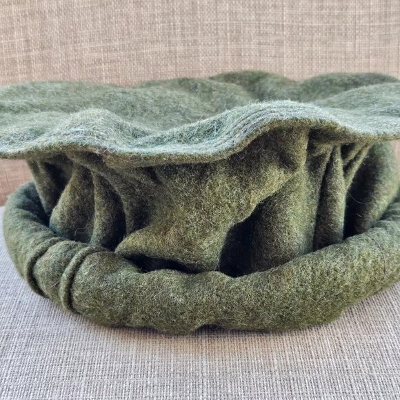 Chitral Hat Hanmade Green Wool Warm Round Men Hat Traditional Toppi Cap - Picture 8 of 11